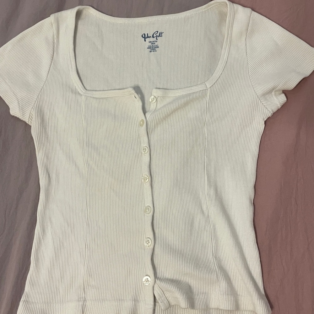 square neck white brandy top